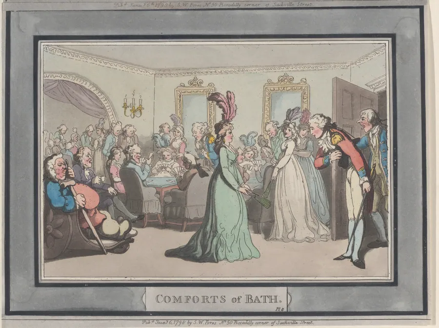 Comforts of Bath, Plate 8 by S. W. Fores