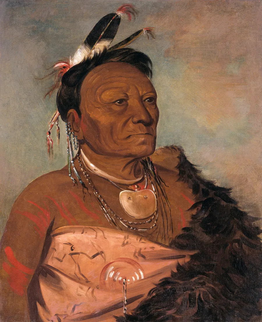 Wee-tá-ra-shá-ro, Head Chief of the Tribe by George Catlin, born Wilkes-Barre, PA 1796-died Jersey City, NJ 1872