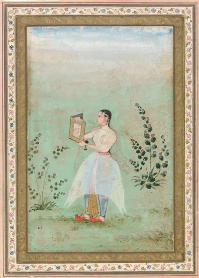 Lady with a Portrait of Jahangir