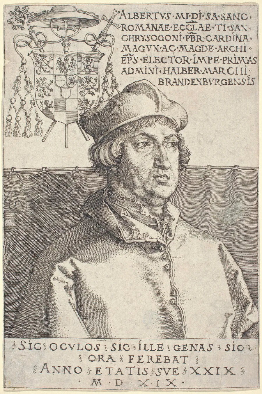 Cardinal Albrecht of Brandenburg ("Small Cardinal") by Albrecht Dürer