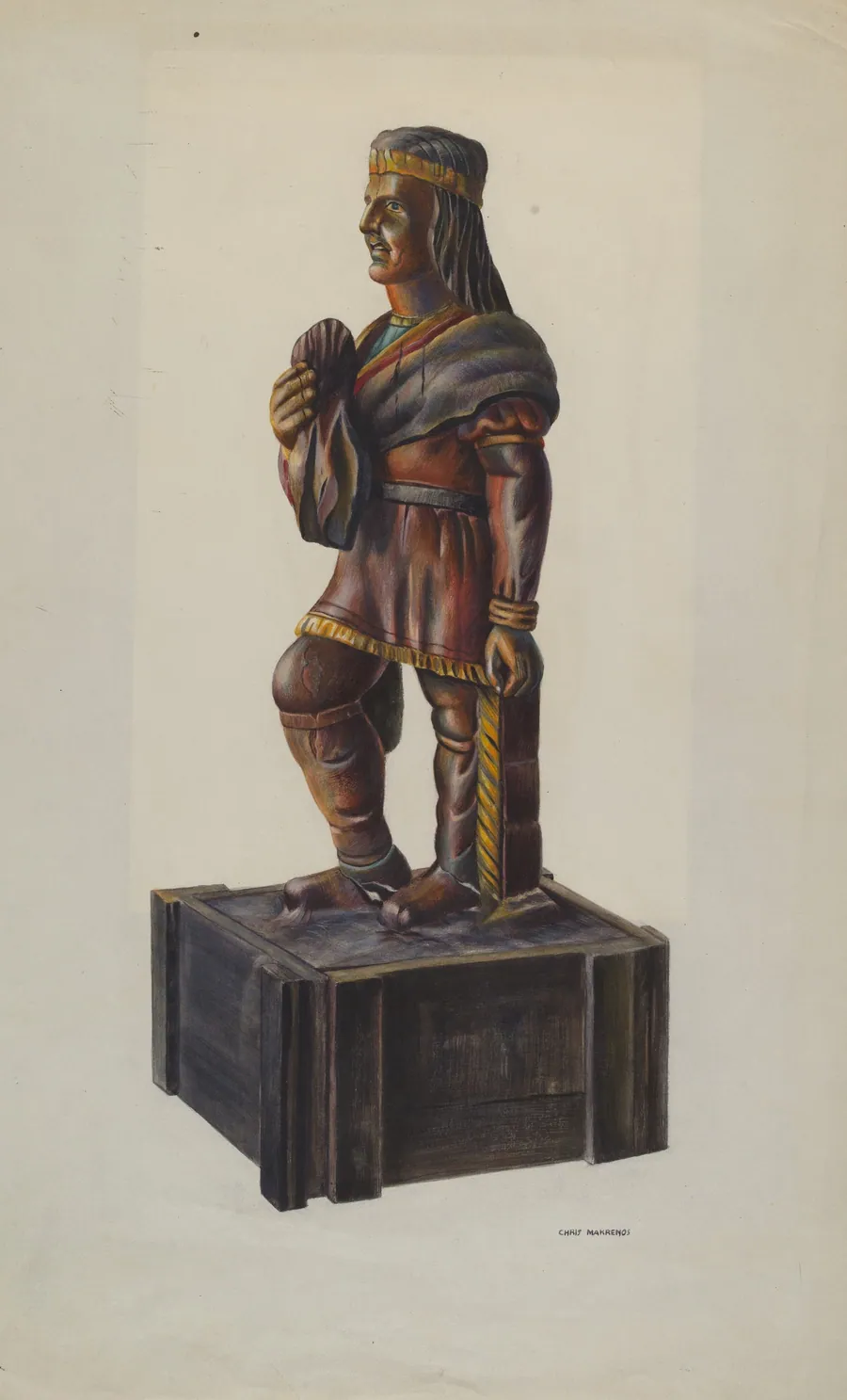 Cigar Store Indian by Chris Makrenos