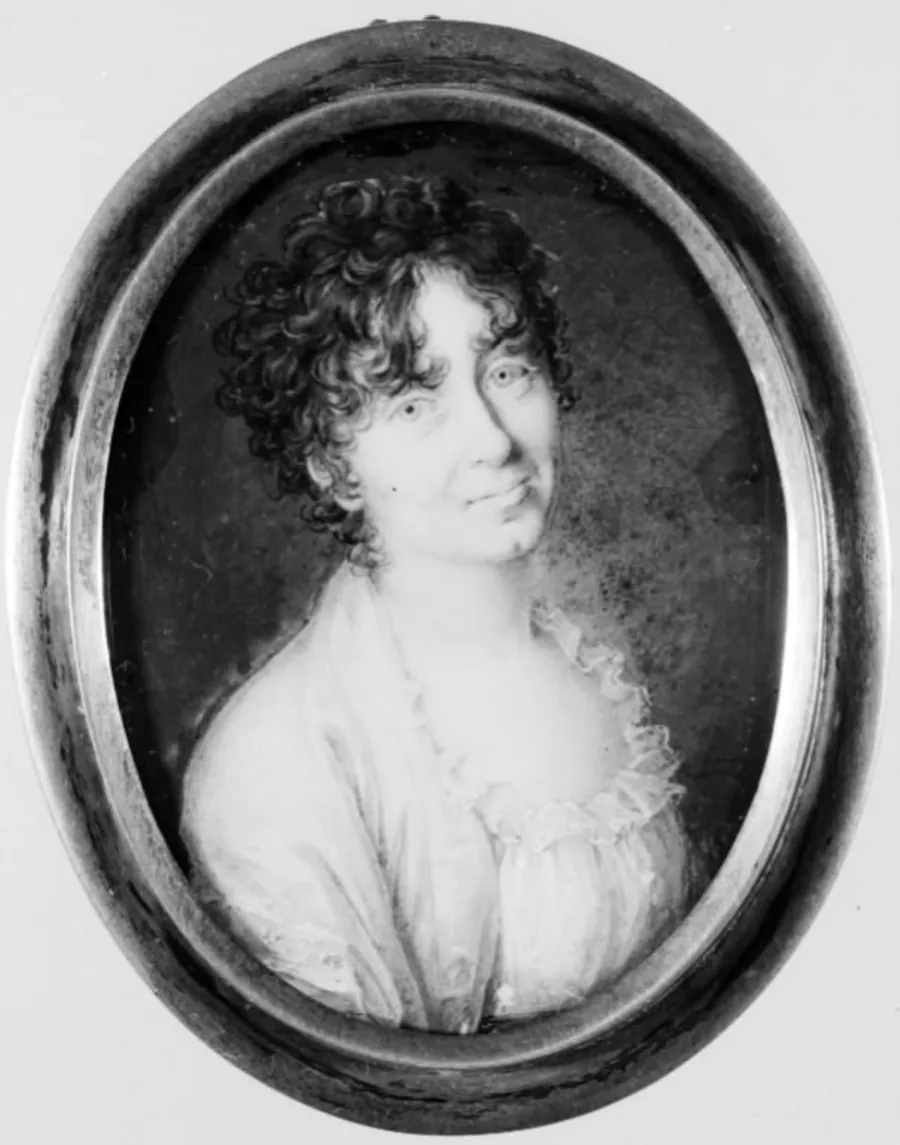 Portræt af fru Christine Marie Keilgaard by F.C. Camradt