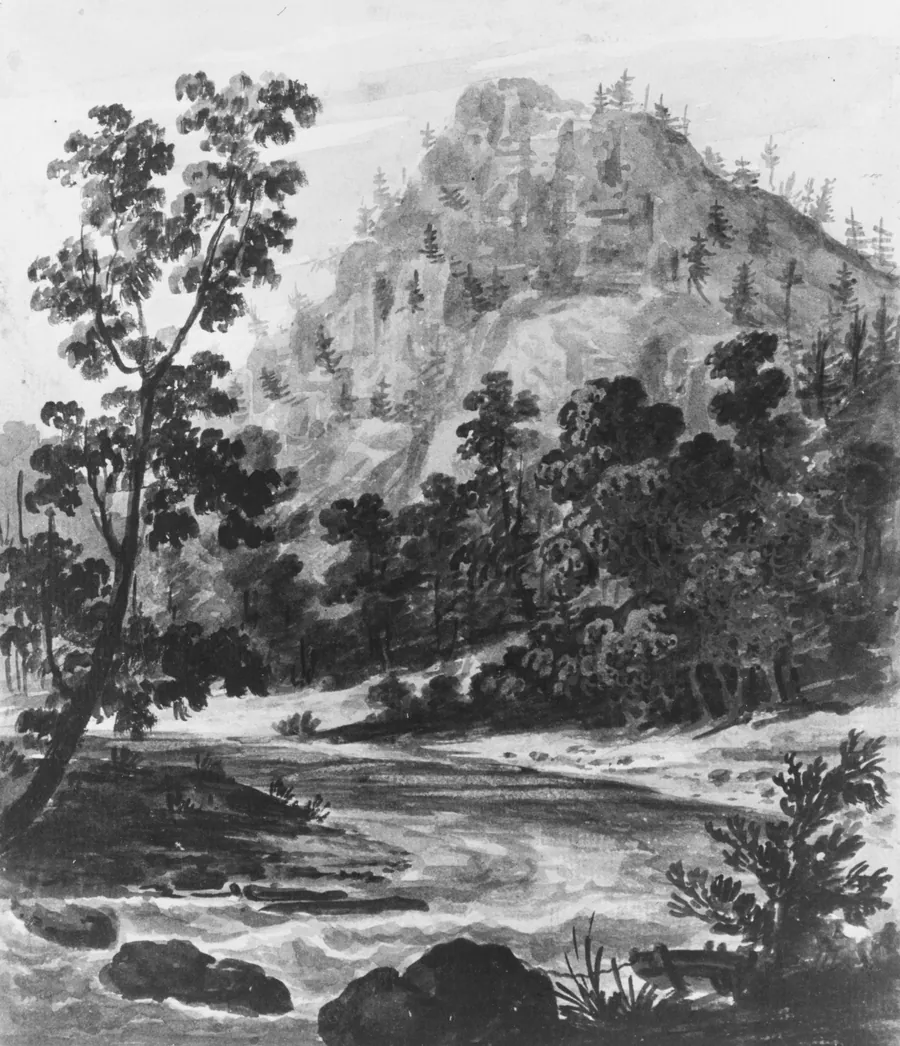 Delaware Water Gap (?) by Pavel Petrovich Svinin