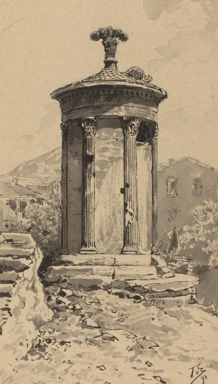 Monument of Lysicrates by Themistocles von Eckenbrecher