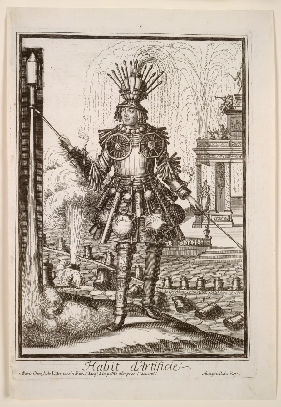 Fanciful Costumes: Costume of the Fireworks Maker by Nicolas de Larmessin II