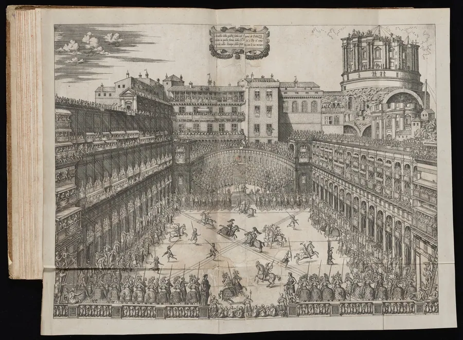 Monstra della Giostra [A Tournament in the Cortile Belvedere] by Monogrammist HCB
