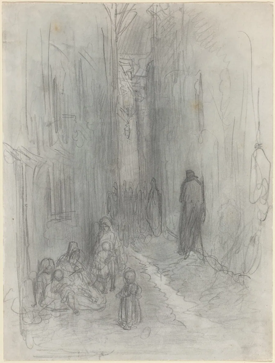 A Backstreet in London by Gustave Doré