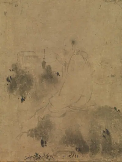 南宋 傳直翁 藥山李翱問道圖 軸|Meeting between Yaoshan and Li Ao