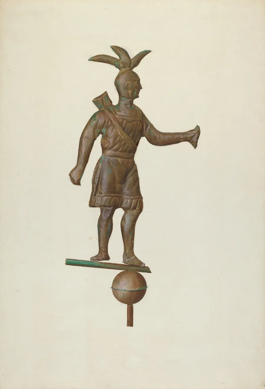 Metal Indian Weather Vane by John W. Kelleher