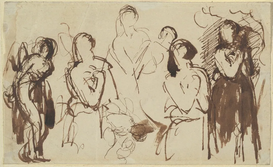 Studies for Joan of Arc by William Etty