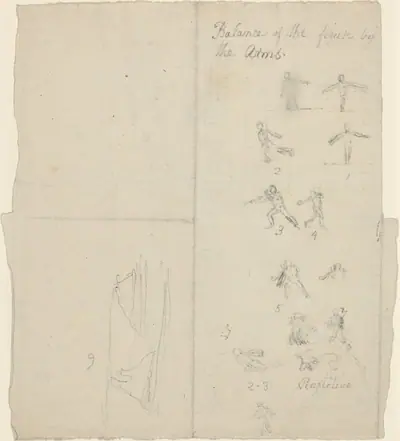 Figures Illustrating Balance and Perspective [recto]