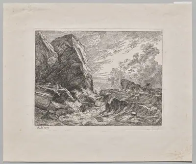 Norwegian Seacoast During a Storm