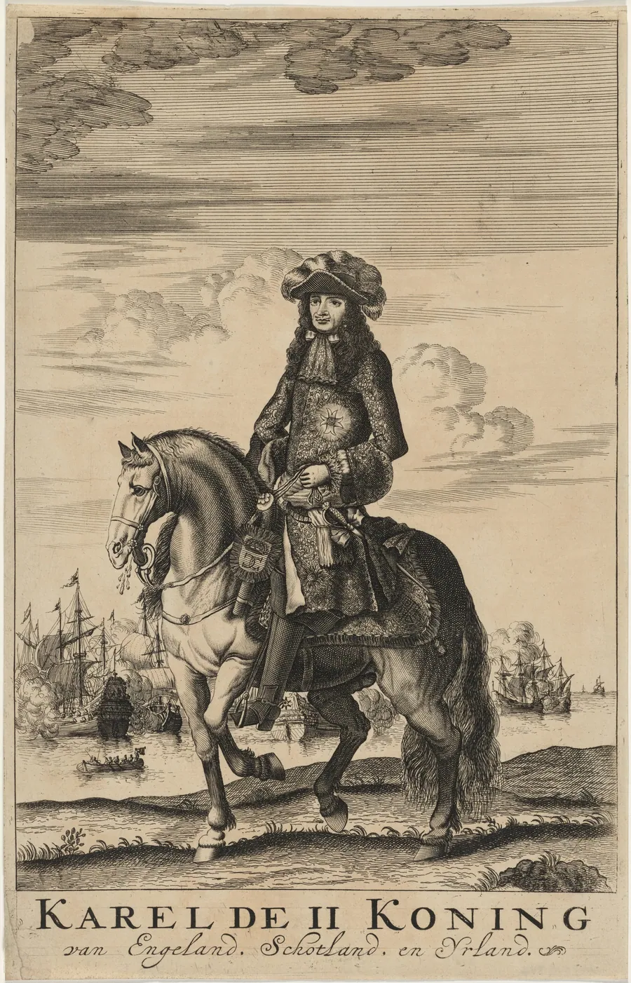 Charles II on Horseback by Unknown 19th Century
