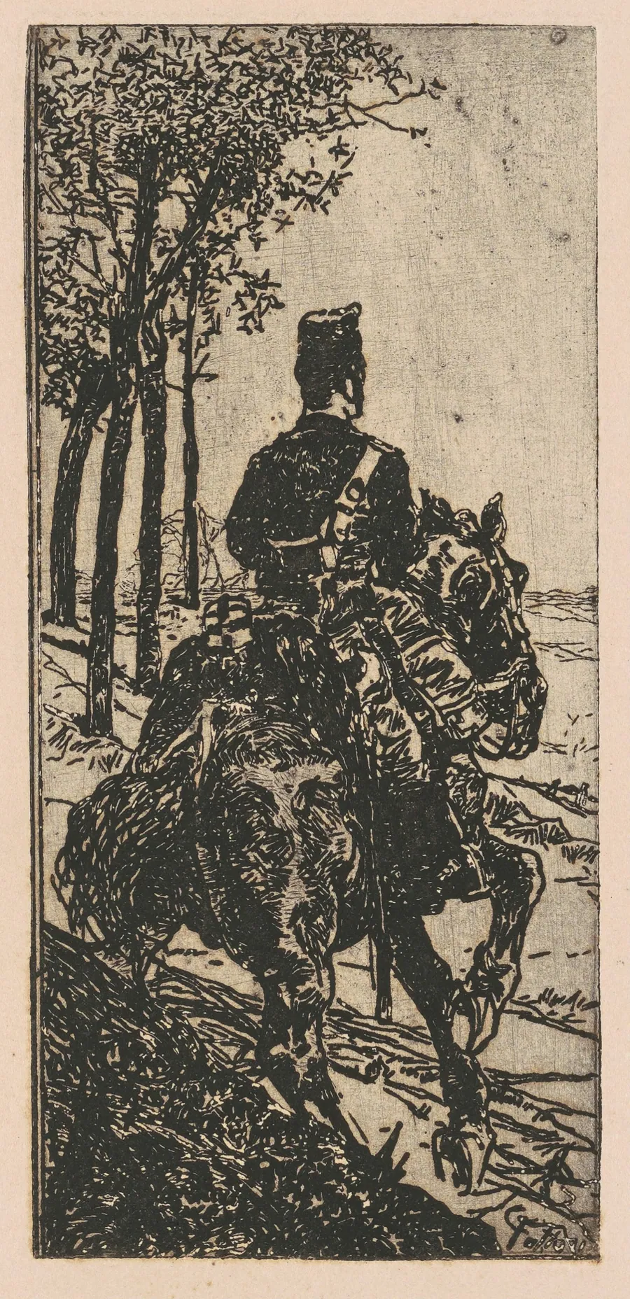 Artillery Soldier on Horseback (Soldato di artiglieria a cavallo) by Giovanni Fattori