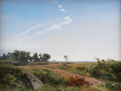 Sjællandsk landskab. Åben egn i det nordlige Sjælland