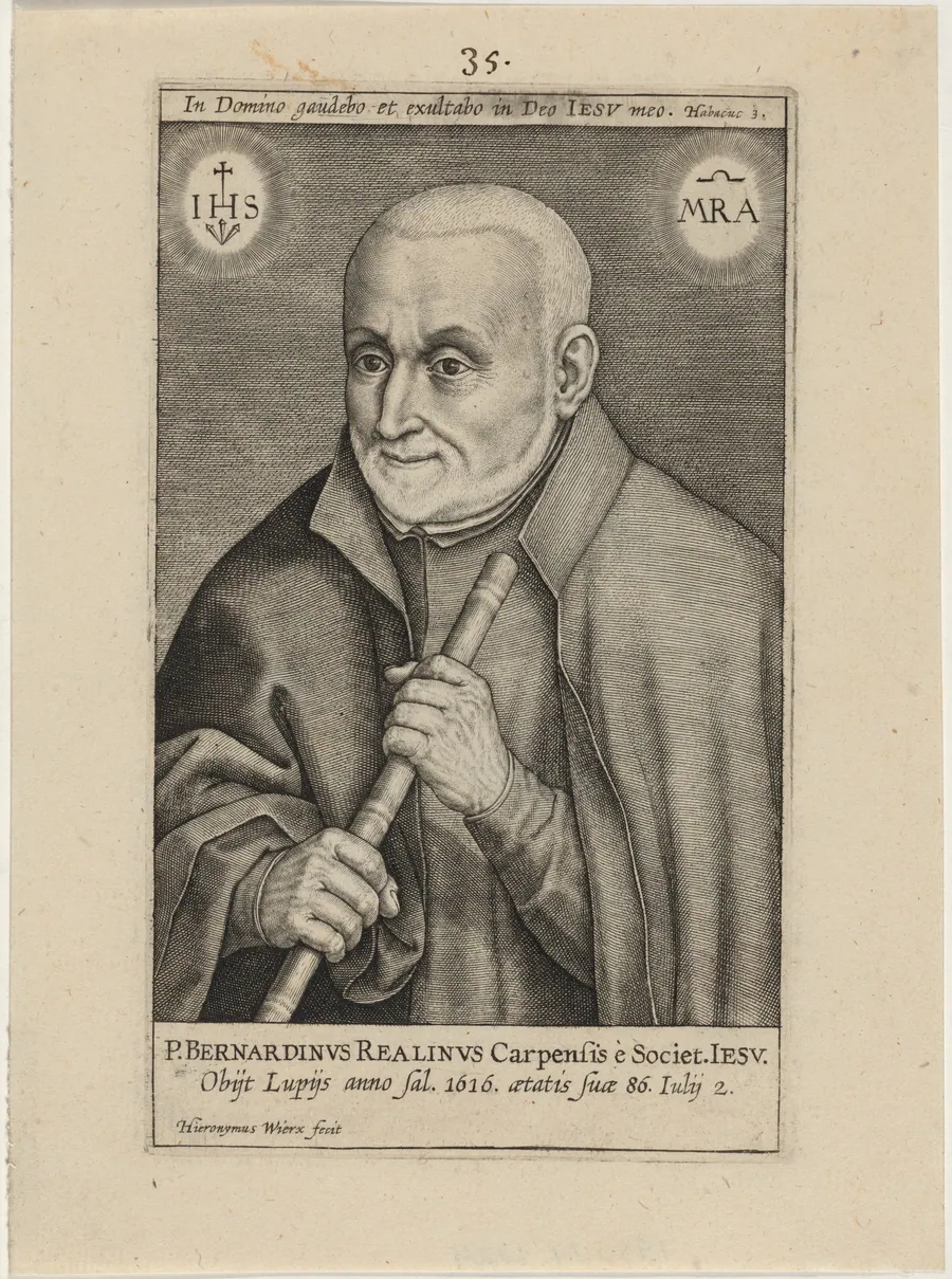 Bernardin Realinus, Jesuit Priest by Hieronymus Wierix
