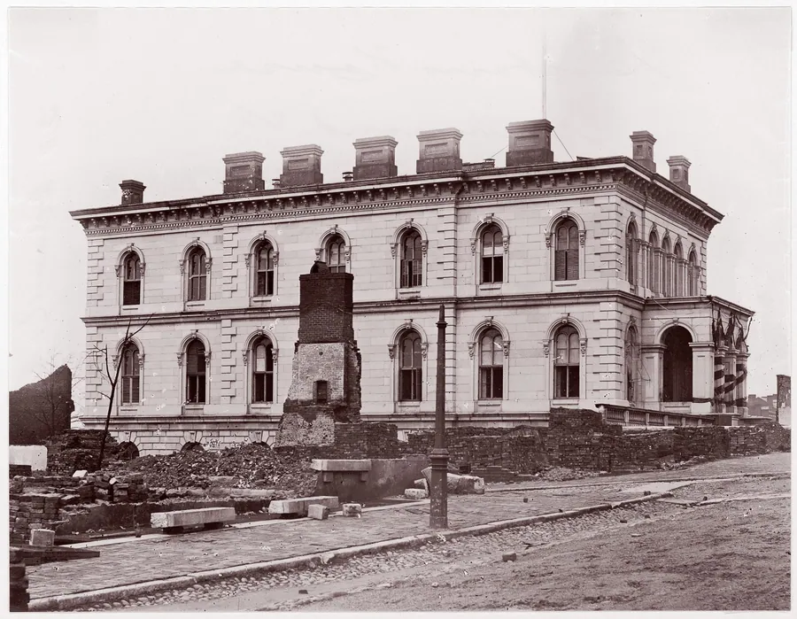 Custom House, Richmond, Virginia (after evacuation) by Alexander Gardner