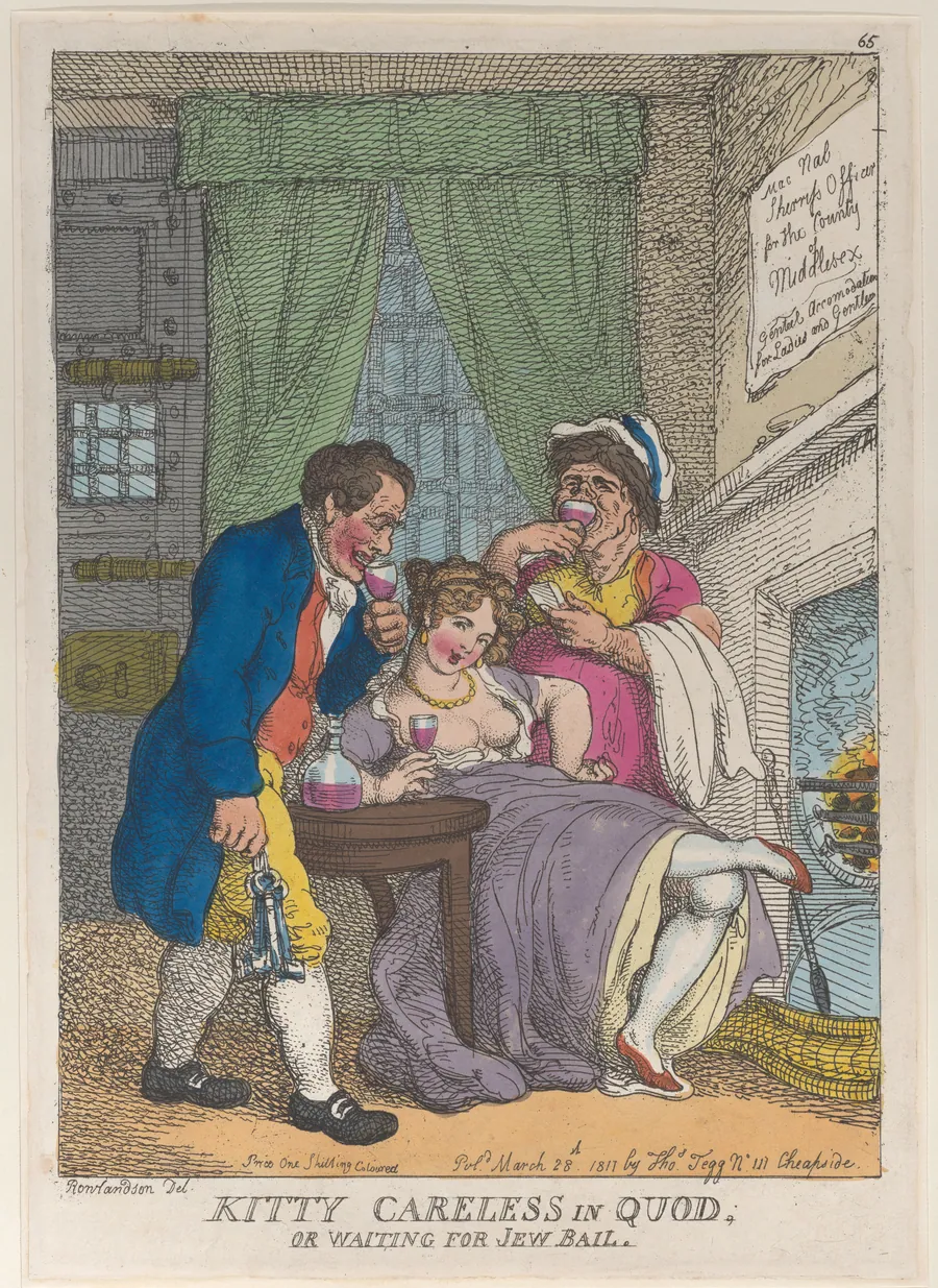 Kitty Careless in Quod or Waiting for Jew Bail by Thomas Tegg