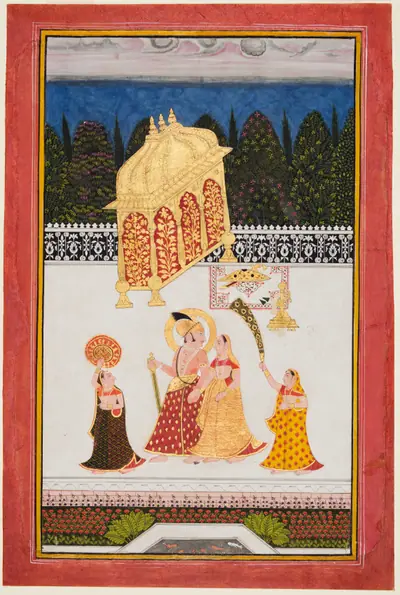 Maharana Ari Singh II of Mewar (r. 1761–73) with His Consort on a Terrace