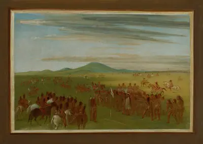 Horseracing on a Course Behind the Mandan Village