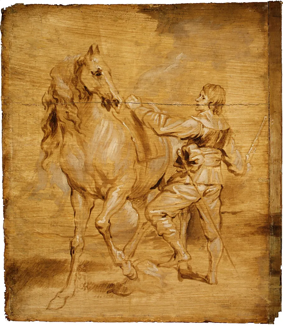 A Man Mounting a Horse by Anthony van Dyck
