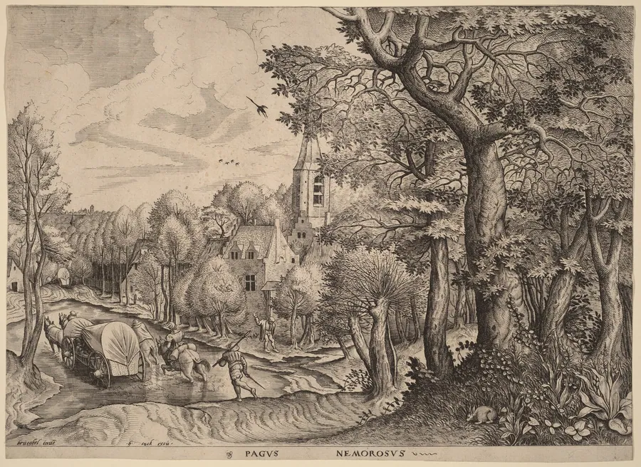Pagus Nemorosus (Wooded Village) by Johannes van Doetechum the Elder
