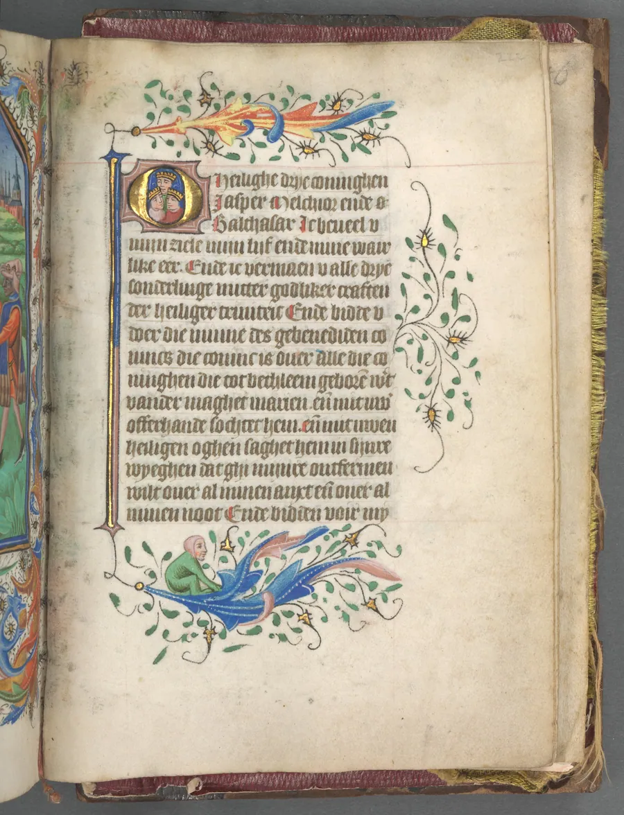 Book of Hours (Use of Utrecht): fol. 222r, Initial with Three Kings by Master of Gijsbrecht van Brederode