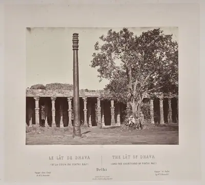 The Lât of Dhava and the Courtyard of Pirthi Raj, Delhi
