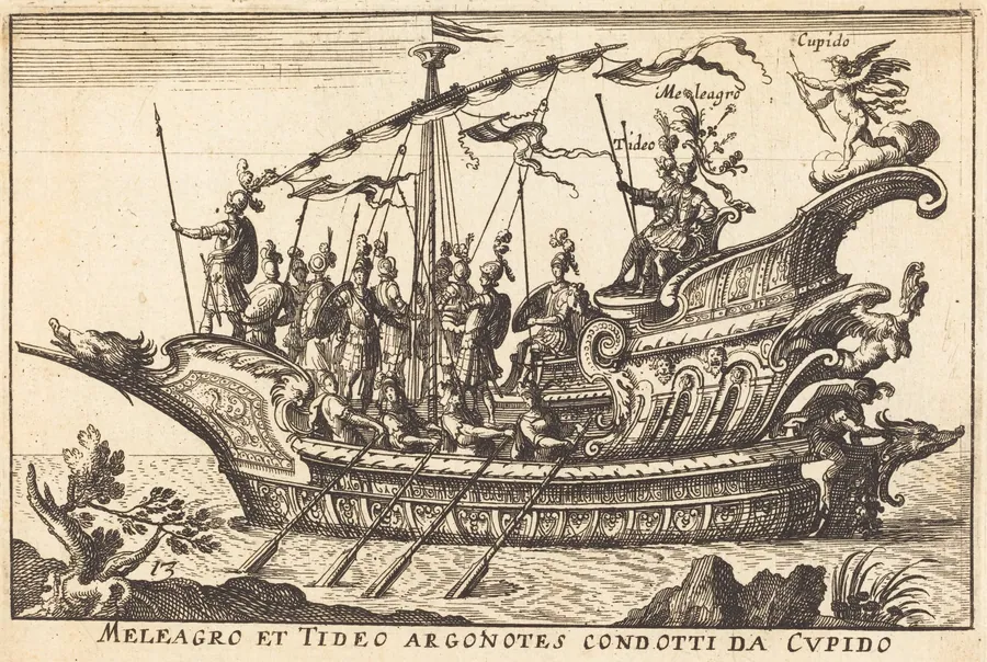 Meleagro et Tideo Argonotes condotti da Cupido by Balthasar Moncornet