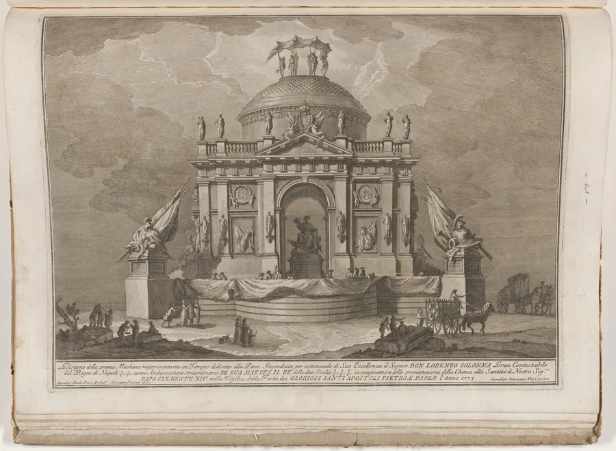 The Prima Macchina for the Chinea of 1773: The Temple of Peace by Giuseppe Vasi
