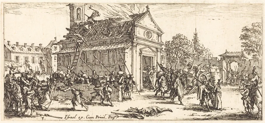 Pillaging a Monastery by Jacques Callot