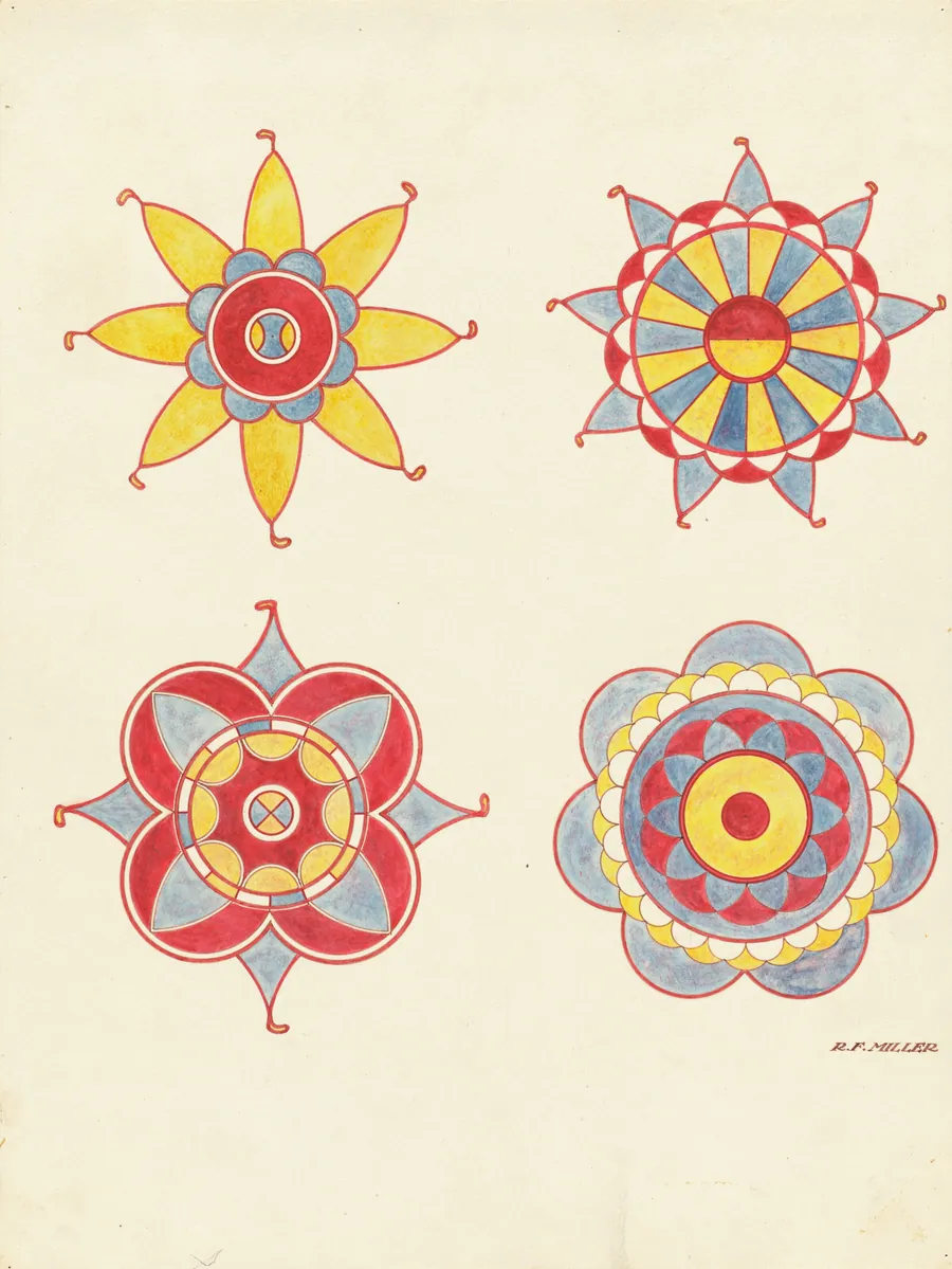 Ceiling Decoration, Detail of (From a Restoration) by Randolph F. Miller