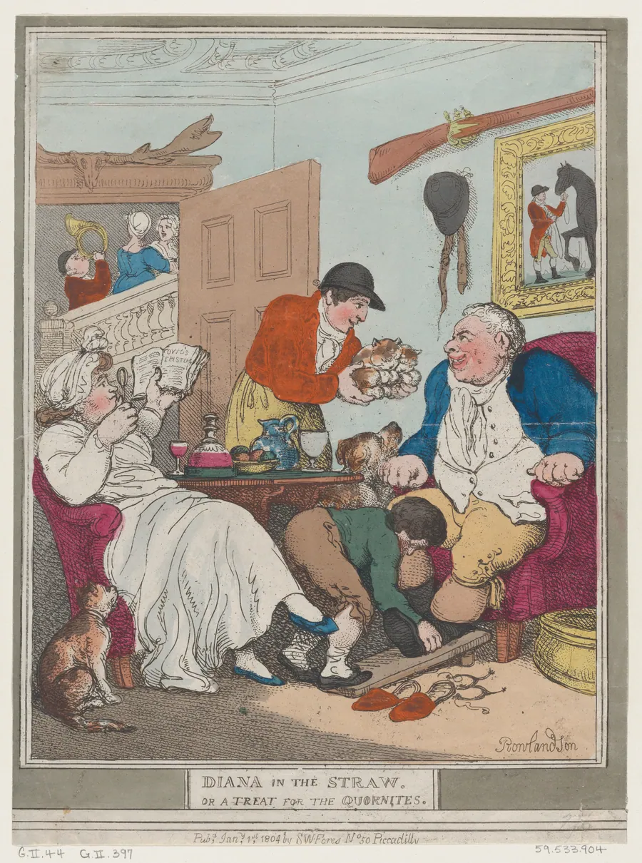 Diana in the Straw, or A Treat for Quornites by S. W. Fores