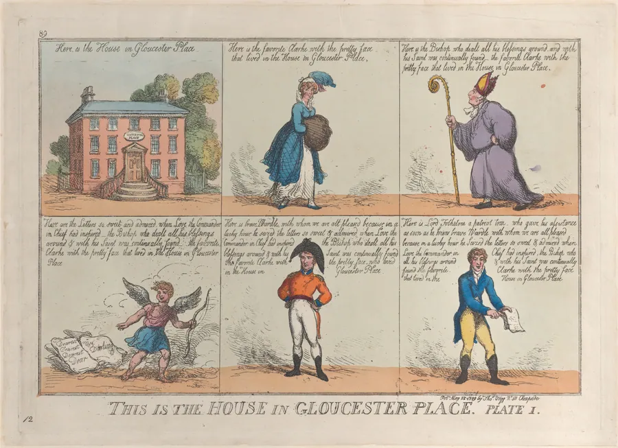 This is the House in Gloucester Place, Plate 1 by Thomas Rowlandson