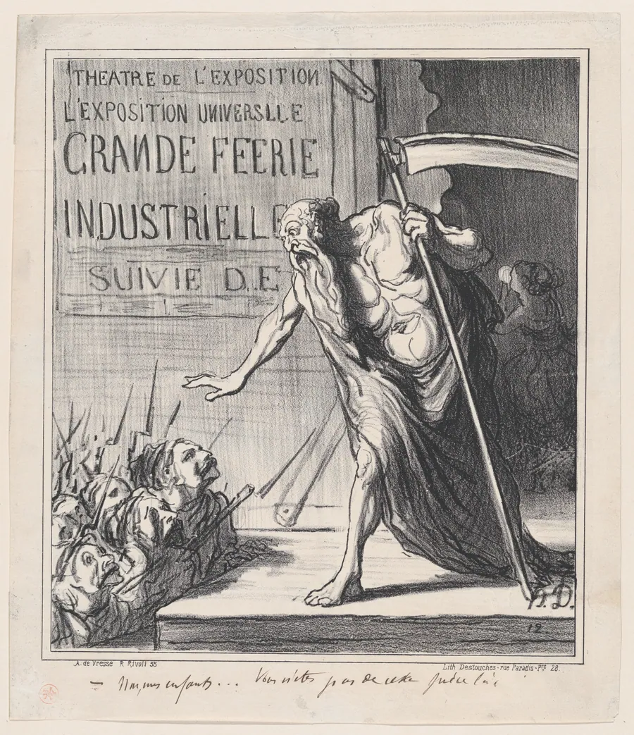 No my children... you are not part of this play here!, from 'News of the day,' published in "Le Charivari" by Honoré Daumier