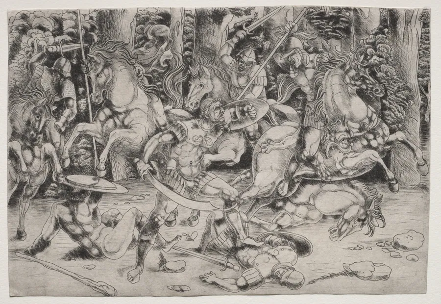 Battle in a Wood by Master of the Year 1515