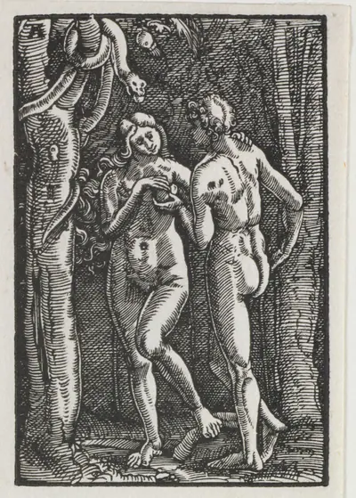 The Fall and Redemption of Man: Adam and Eve Eating the Forbidden Fruit