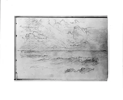 Sketch of Clouds and Sea (from Sketchbook VII)