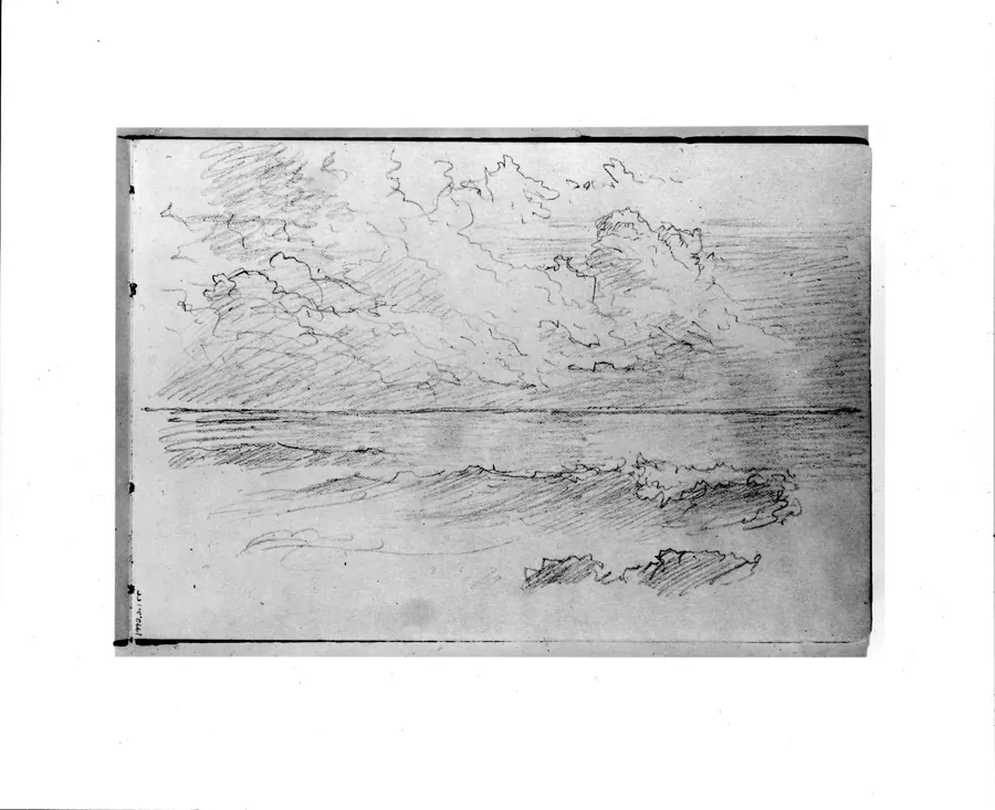 Sketch of Clouds and Sea (from Sketchbook VII) by William Trost Richards