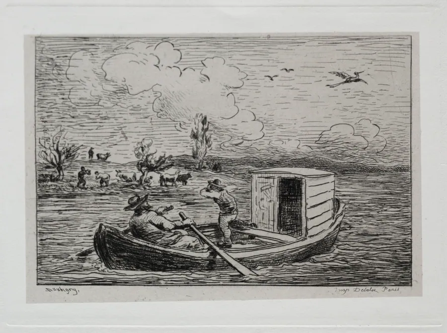The Boat Trip: Le Mot de Cambronne (The Slanging Match) by Charles François Daubigny