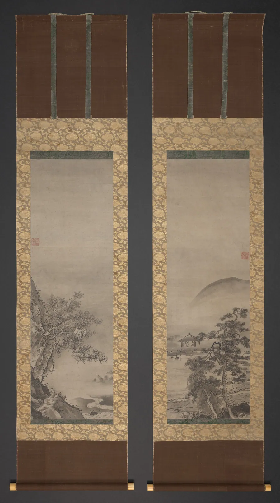 Landscapes with Figures by Shūgetsu Tōkan