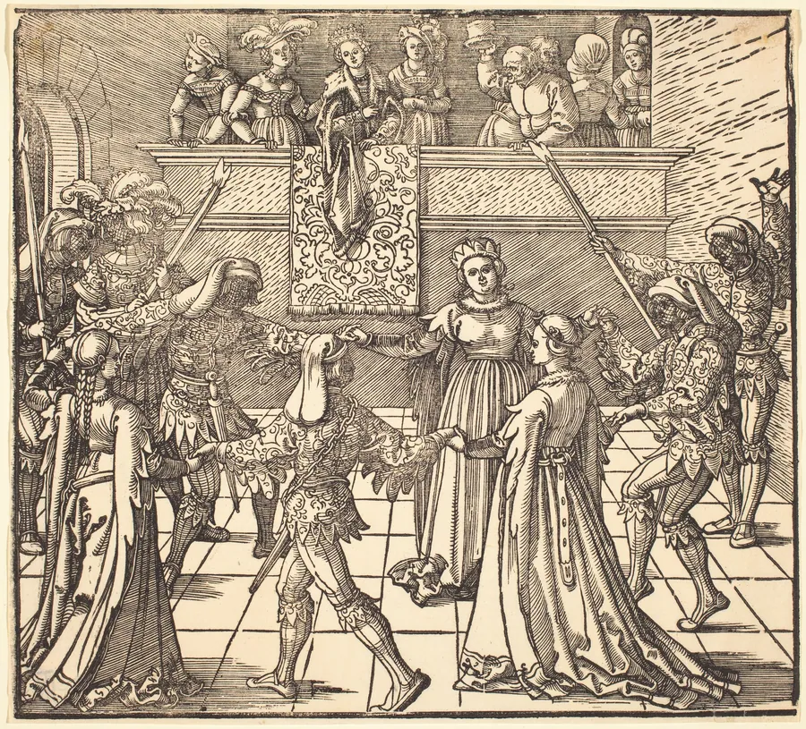 Masquerade Dance with Torches by Albrecht Dürer