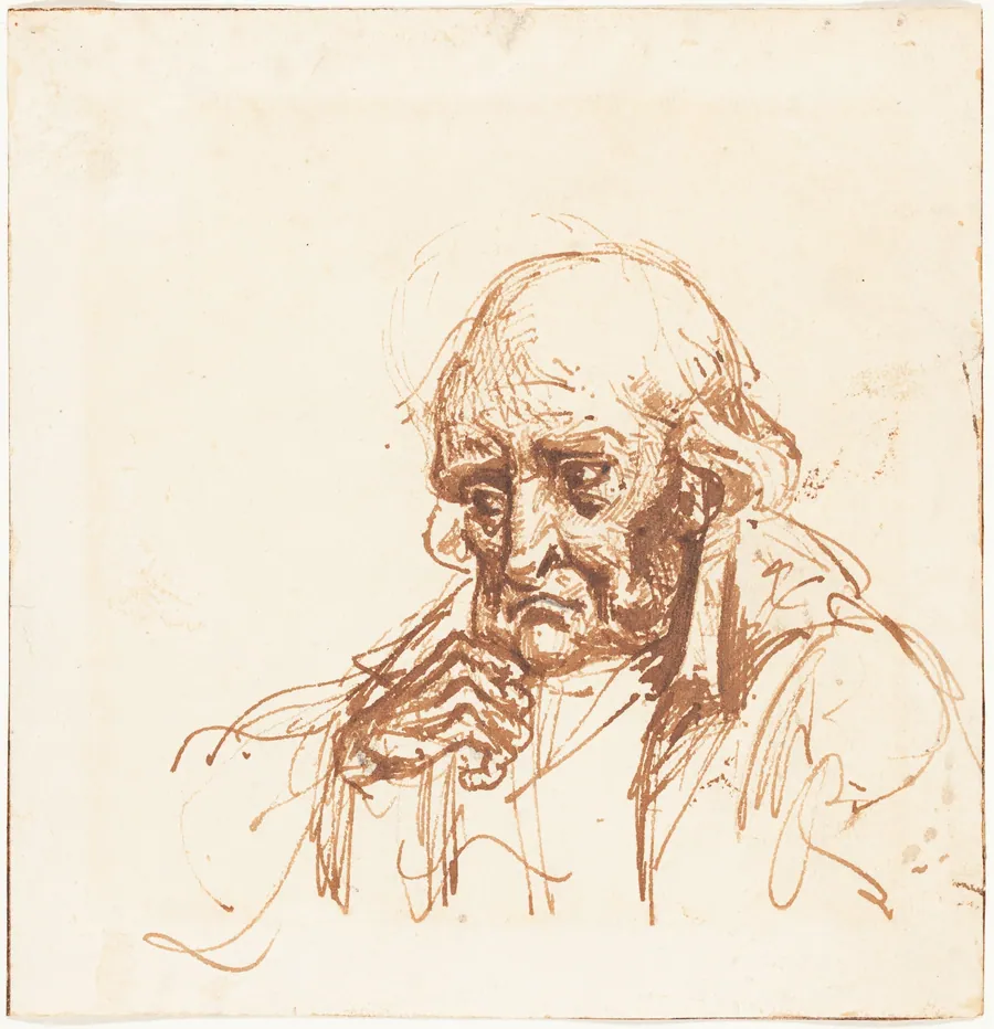 Head of an Old Man by British 19th Century