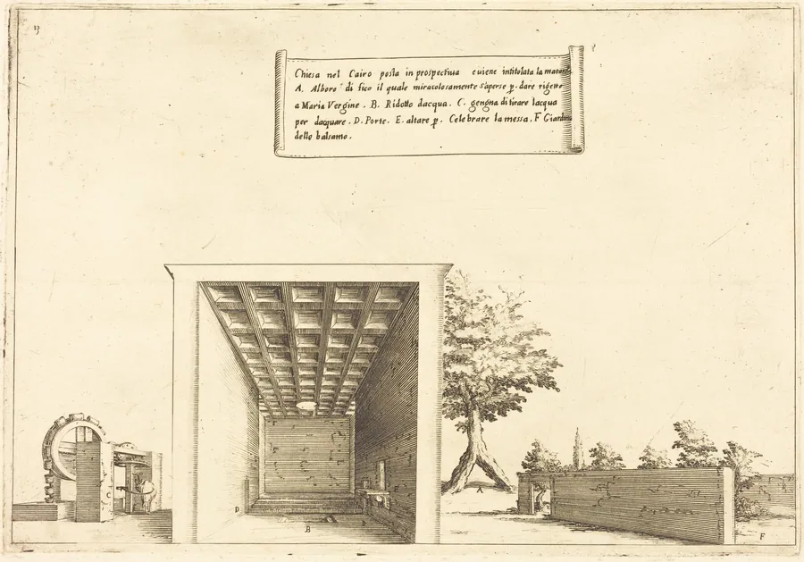 Church in Cairo by Jacques Callot