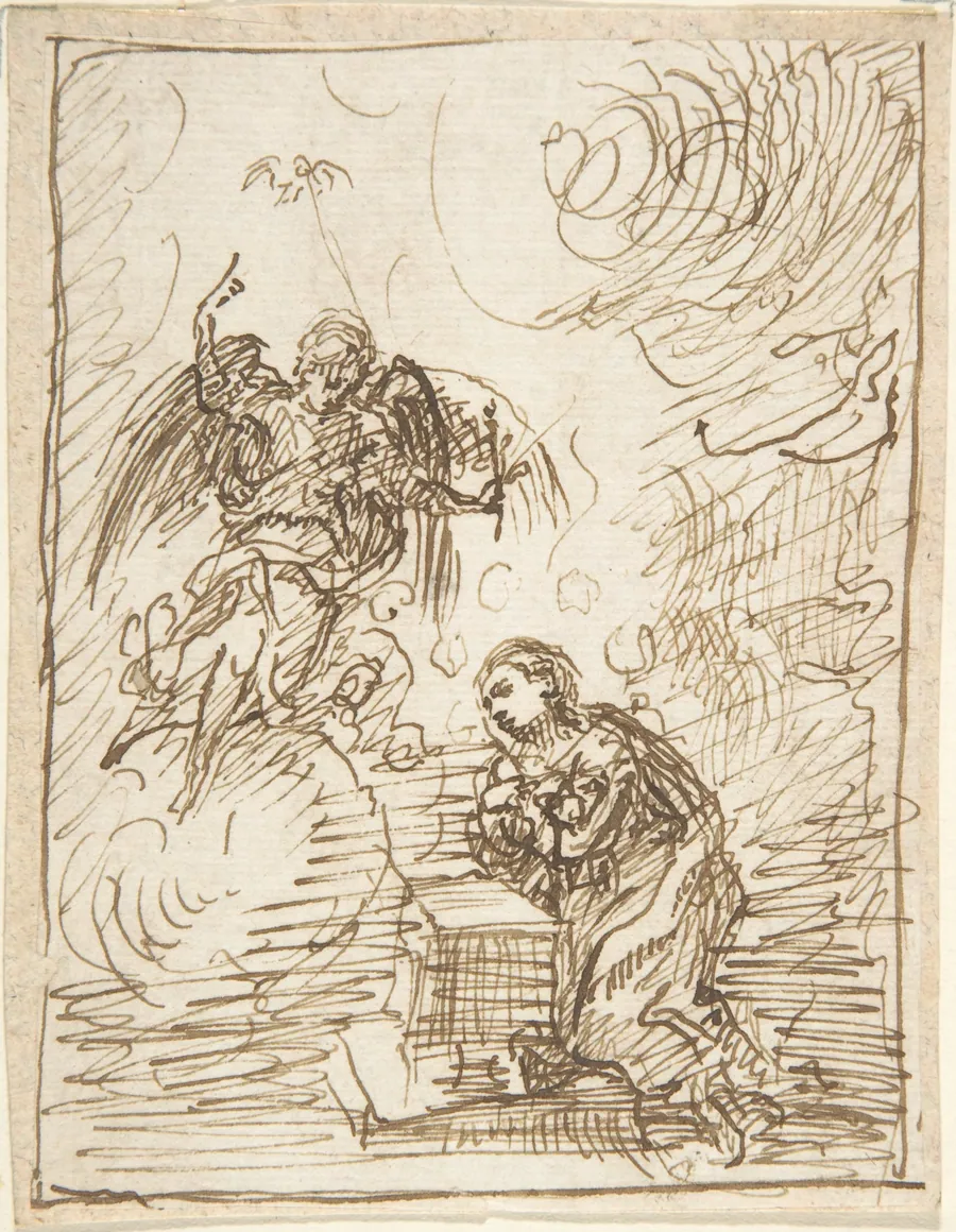 The Annunciation by Anonymous, Spanish, School of Seville, 17th century