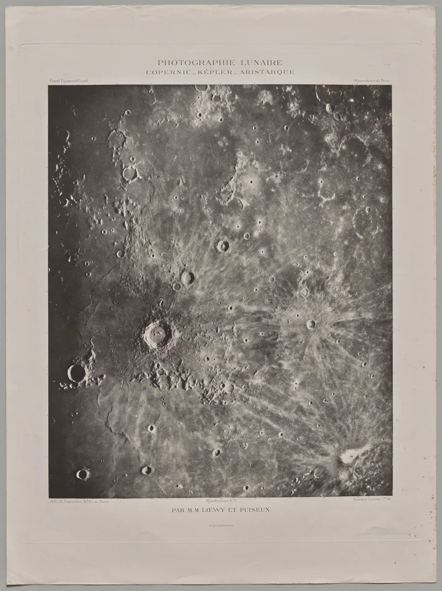 Photographie Lunaire: Copernic-Képler-Aristarique by Maurice Loewy