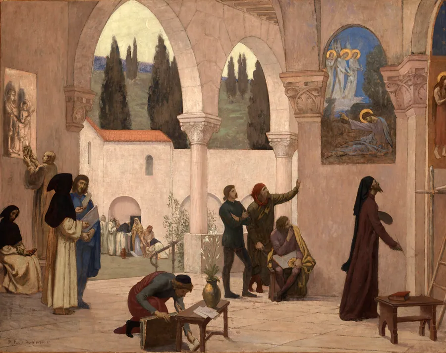 Inspiration Chretienne by Pierre Cecile Puvis De Chavannes, French, born Lyons, France 1824-died Paris, France 1898