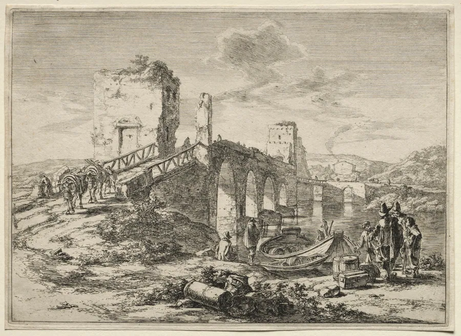The Molle Bridge over the Tiber by Jan Both