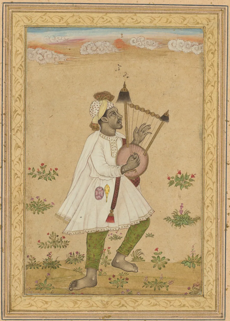 An African Lyre Player (recto)