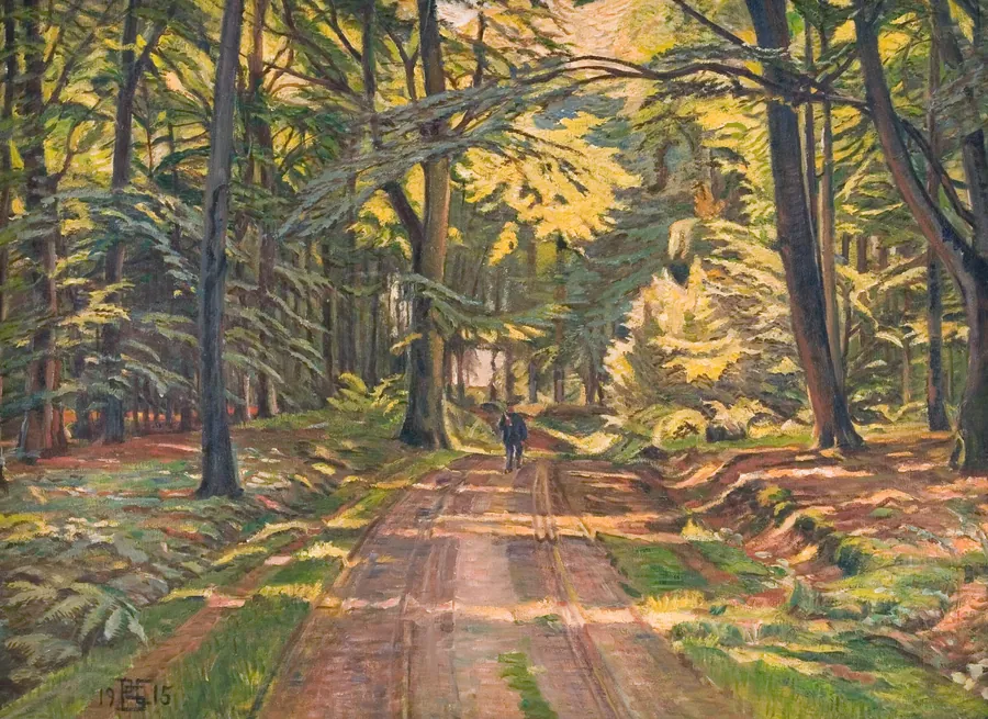 Skovvej ved Dyrnæs by Poul S. Christiansen
